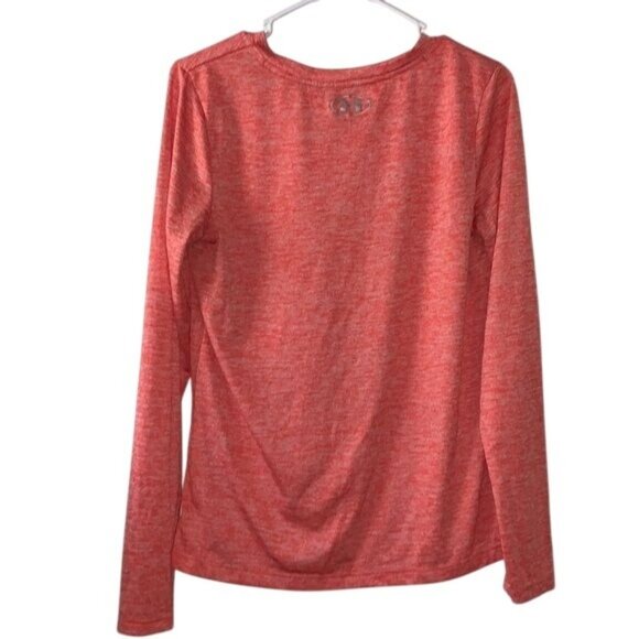 Under Armour Heatgear Red Heather Long Sleeve Shirt M - Picture 7 of 9